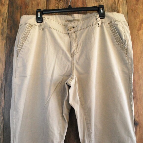 Maurices Khaki Jeans Pants Plus Size 18 REG - Picture 4 of 6